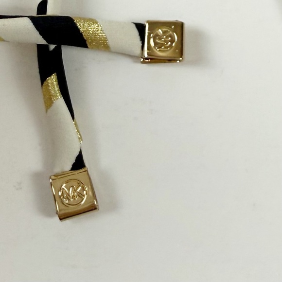 Michael Kors Tankini Swim Top Womens Large Black Gold Zebra Halter NWT MM9P302 - Picture 9 of 11